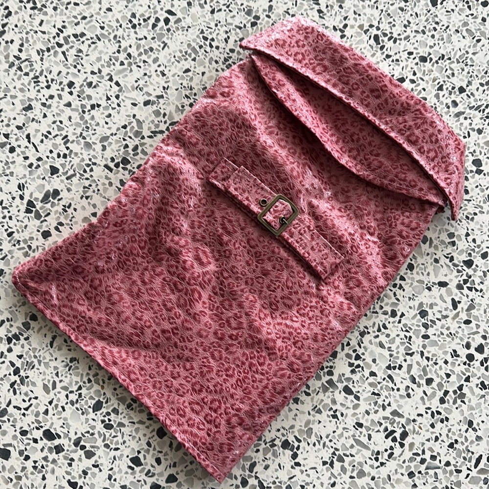 Pink Waterproof Animal Print Dog Coat